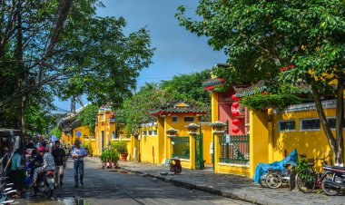 Hoi An antik kenti 'nde eski bina 