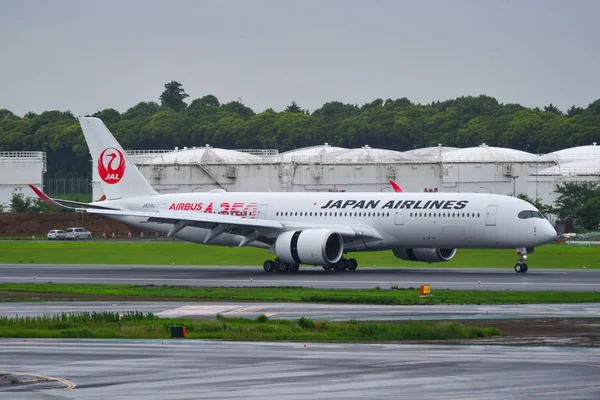 Havaalanındaki yolcu uçağı. 