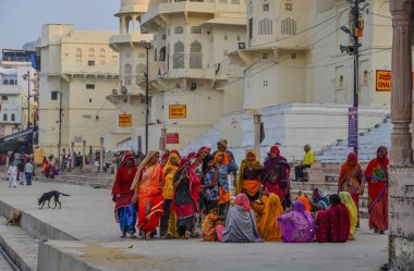 Pushkar, Hindistan'daki kutsal mekanda hacılar 