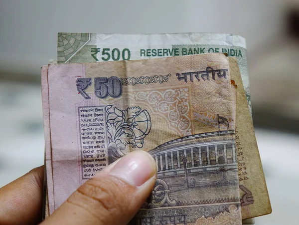 Банкноты Рупий Индии — стоковое фото