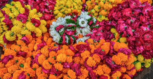 Modlení květin k prodeji na pouličním trhu — Stock fotografie