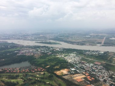 Saygon, Vietnam'daki kırsal alan dan havadan görünümü