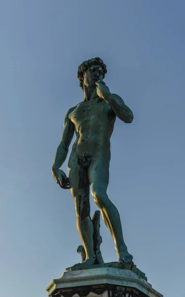 David szobor a Piazzale Michelangelo-ban — Stock Fotó