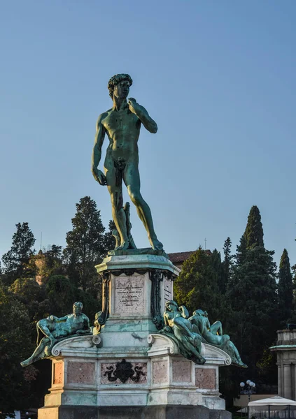 Piazzale Michelangelo'da David Heykeli — Stok fotoğraf