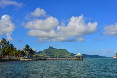 Mahebourg, Mauritius'taki deniz manzarası 