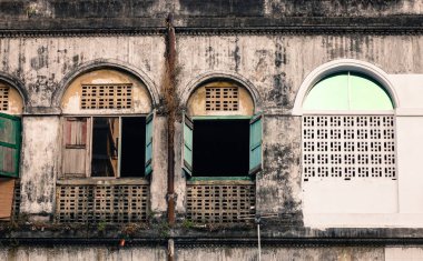 Yangon, Myanmar'daki eski binalar 