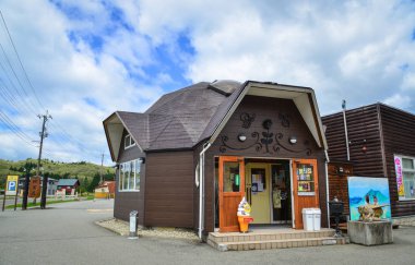 Akita şehir merkezindeki sokak, Japonya 