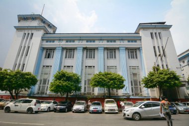 Yangon şehir merkezindeki sokak, Myanmar 