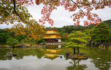 Kyoto Japonya'da Kinkaku-ji Tapınağı