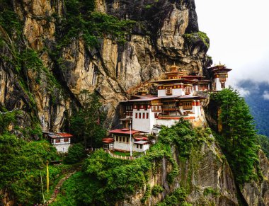 Paro Taktsang (Tiger Nest) in Bhutan clipart
