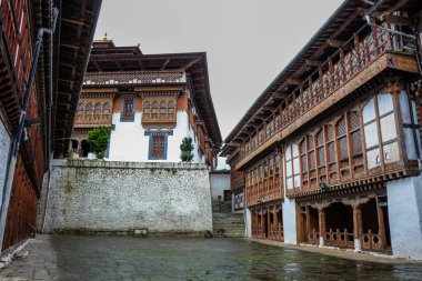 Bhutan Kralı'ndaki Budist tapınağı 