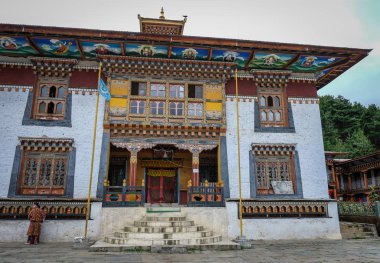 Bhutan Kralı'ndaki Budist tapınağı 