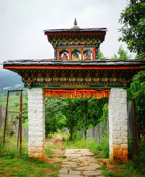 Tradycyjne domy w Thimphu, Bhutan — Zdjęcie stockowe