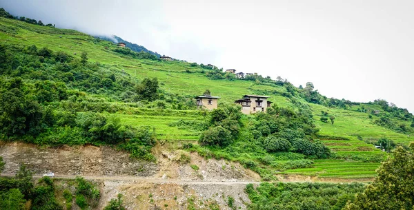 Berglandschap in Bhutan — Stockfoto