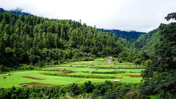 Paisagem de montanha no Butão — Fotografia de Stock