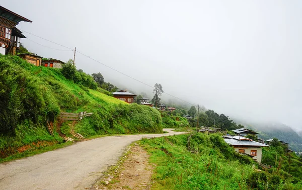 Paisagem de montanha no Butão — Fotografia de Stock