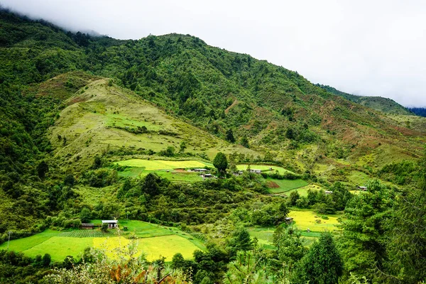 Berglandschaft in Bhutan — Stockfoto