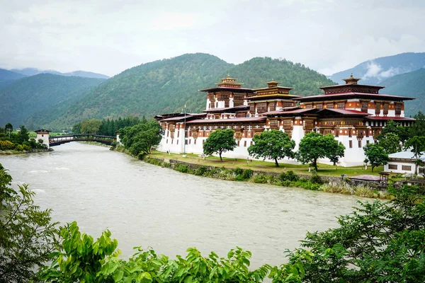 Punakha Dzong w mieście Punakha, Bhutan — Zdjęcie stockowe