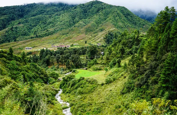 Berglandschap in Bhutan — Stockfoto