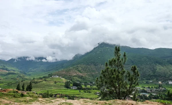 Berglandschap van Thimphu, Bhutan — Stockfoto