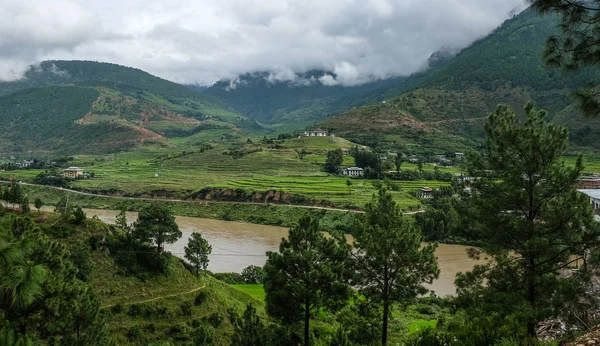 Berglandschap van Thimphu, Bhutan — Stockfoto