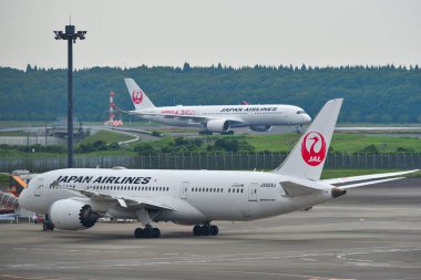 Tokyo Narita Havalimanı 'nda yolcu uçağı 