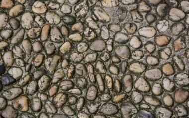 Eski tapınağın taş duvarı 