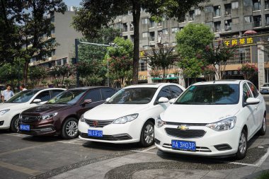 Street in Chengdu, Sichuan, Çin 