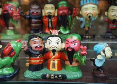Chengdu antik kentte hediyelik eşya dükkanları, Çin