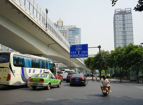 成都の通り, 四川省, 中国 — ストック写真