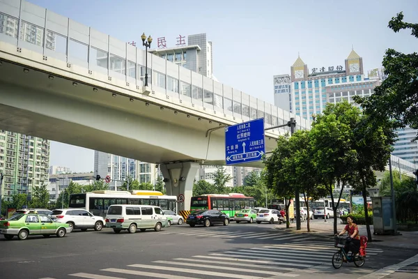 成都の通り, 四川省, 中国 — ストック写真