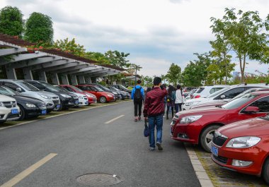 Bir park yerinde Nanning, Çin