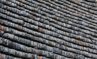 Geleneksel tarz tuğla karo çatı 