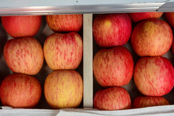 Selling apple at street market