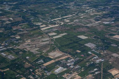 Kuzey Tayland kırsal havadan görünümü 