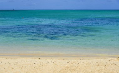 mauritius Adası'nın deniz manzarası 