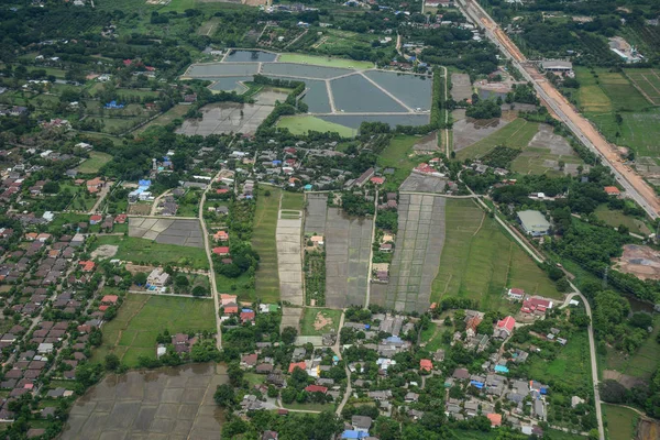 Vista aérea del campo en el norte de Tailandia — Foto de Stock
