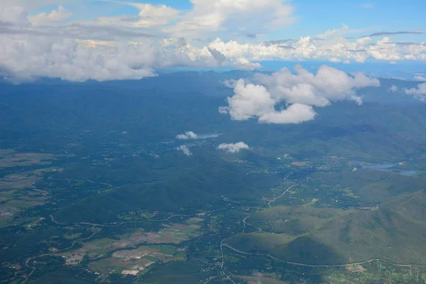 Luchtfoto van het platteland in Noord-Thailand — Stockfoto