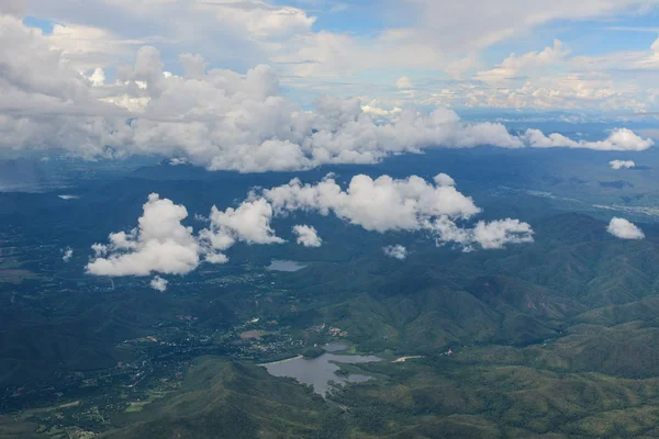 Luchtfoto van het platteland in Noord-Thailand — Stockfoto