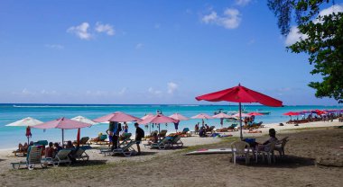 mauritius Adası'nın deniz manzarası 