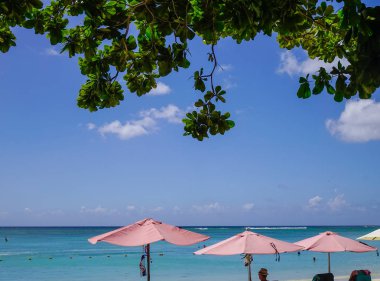 mauritius Adası'nın deniz manzarası 