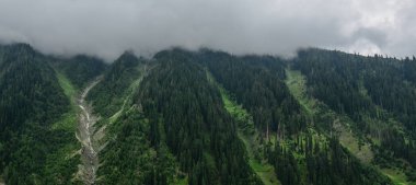 Kuzey Hindistan'ın dağ manzarası 