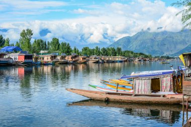 Srinagar Dal Gölü Manzarası, Hindistan
