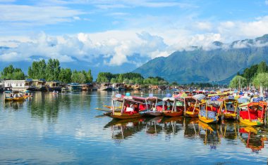 Srinagar Dal Gölü Manzarası, Hindistan