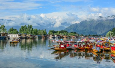 Srinagar Dal Gölü Manzarası, Hindistan