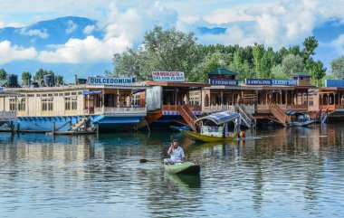 Srinagar Dal Gölü Manzarası, Hindistan
