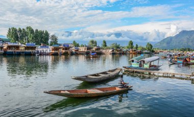 Srinagar Dal Gölü Manzarası, Hindistan