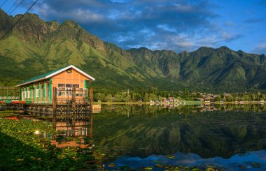 Srinagar Dal Gölü Manzarası, Hindistan 