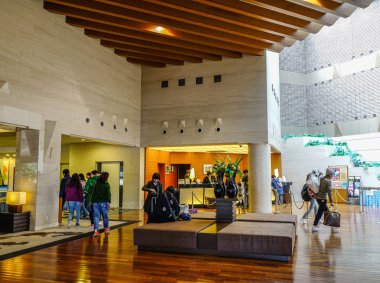 Kyoto, Japonya'da lüks otelin iç mekanı