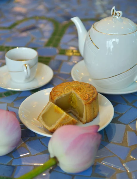 Kue bulan lezat untuk festival pertengahan musim gugur — Stok Foto